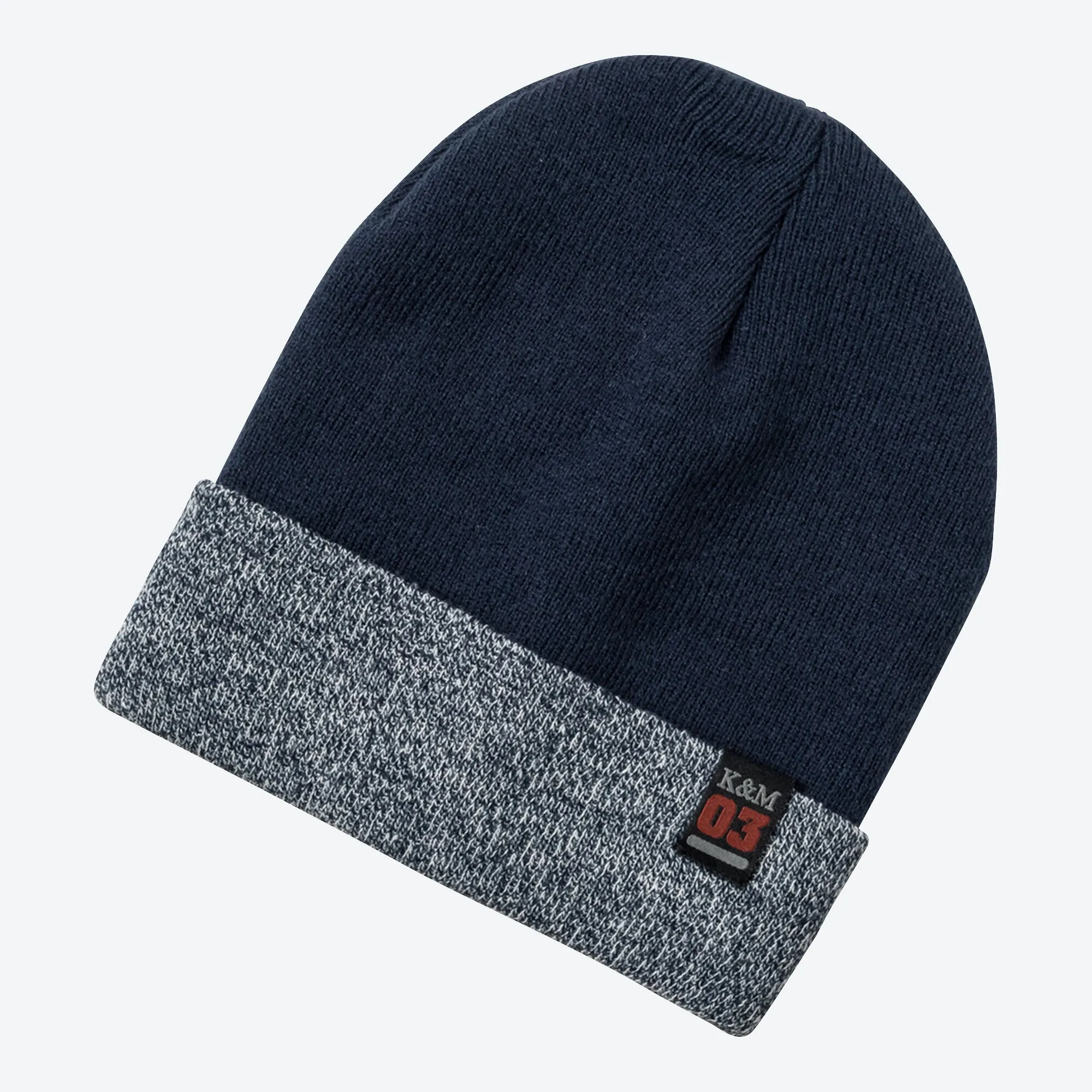 Herren-Strickmütze mit Patch