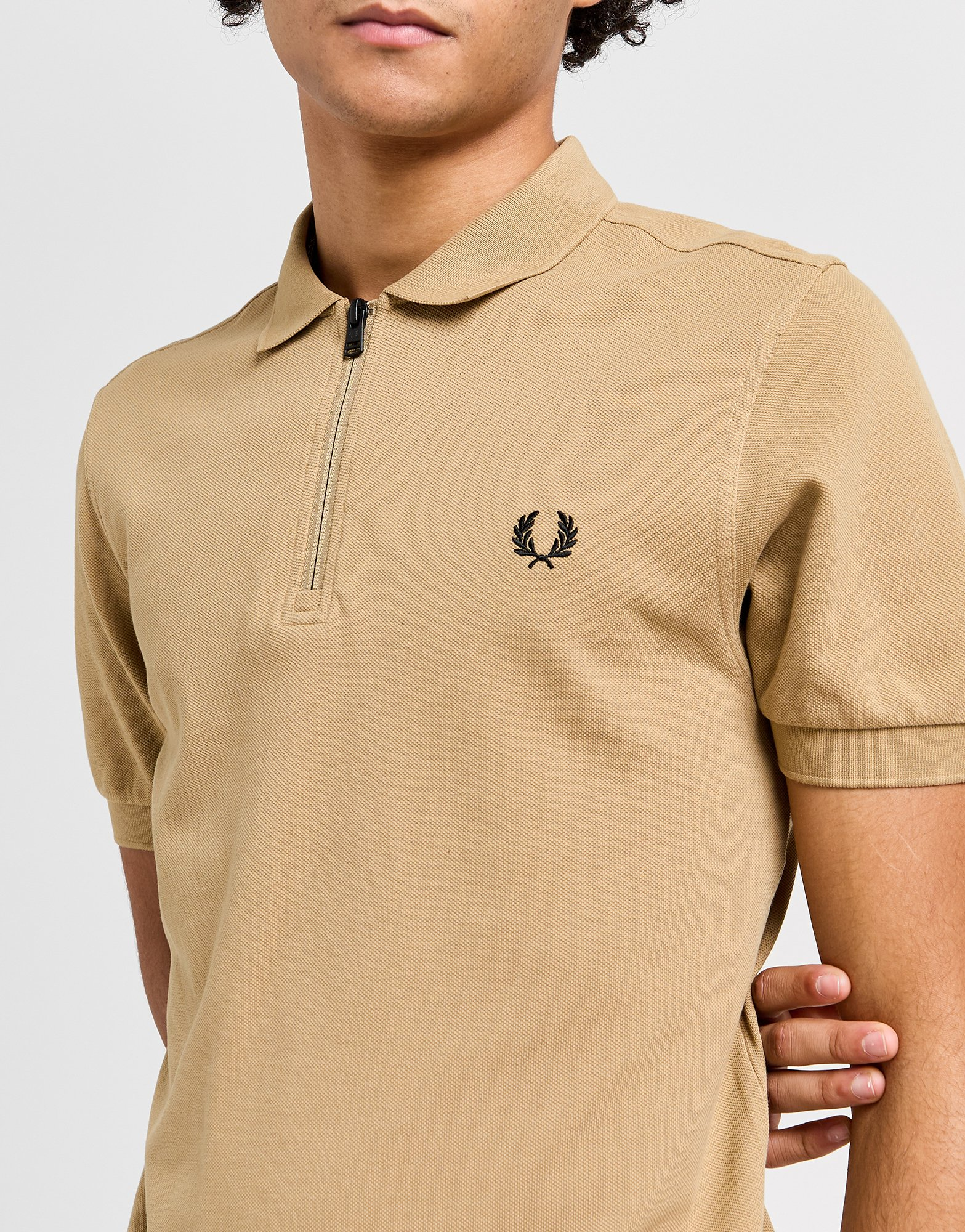Fred Perry Polo Manches Courtes Zippé Homme