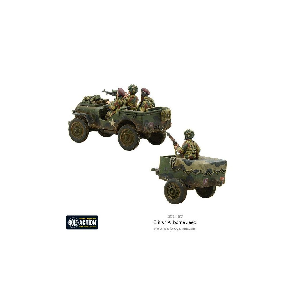 Bolt Action - British Airborne Jeep & Trailer