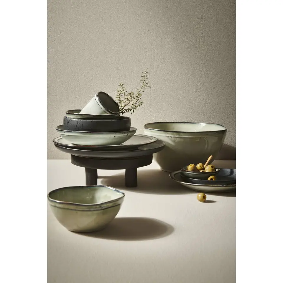 Diep bord Liz - zwart - stoneware - Ø16,3 cm