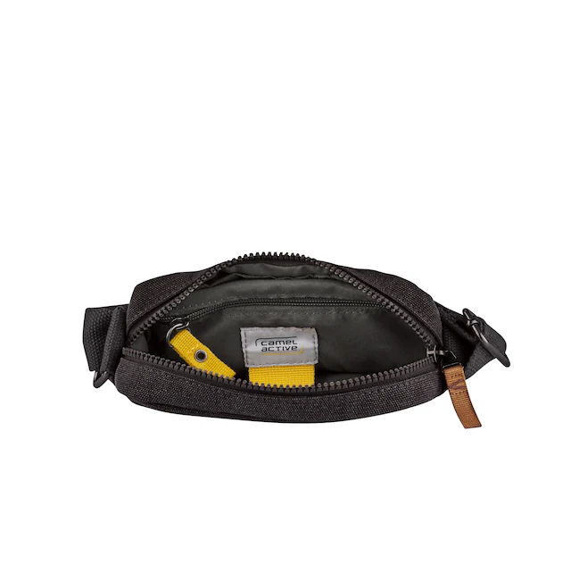 camel active Umhängetasche »Air« Canvas Modell aus weichem Lederimitat abgerundet mit Applikationen