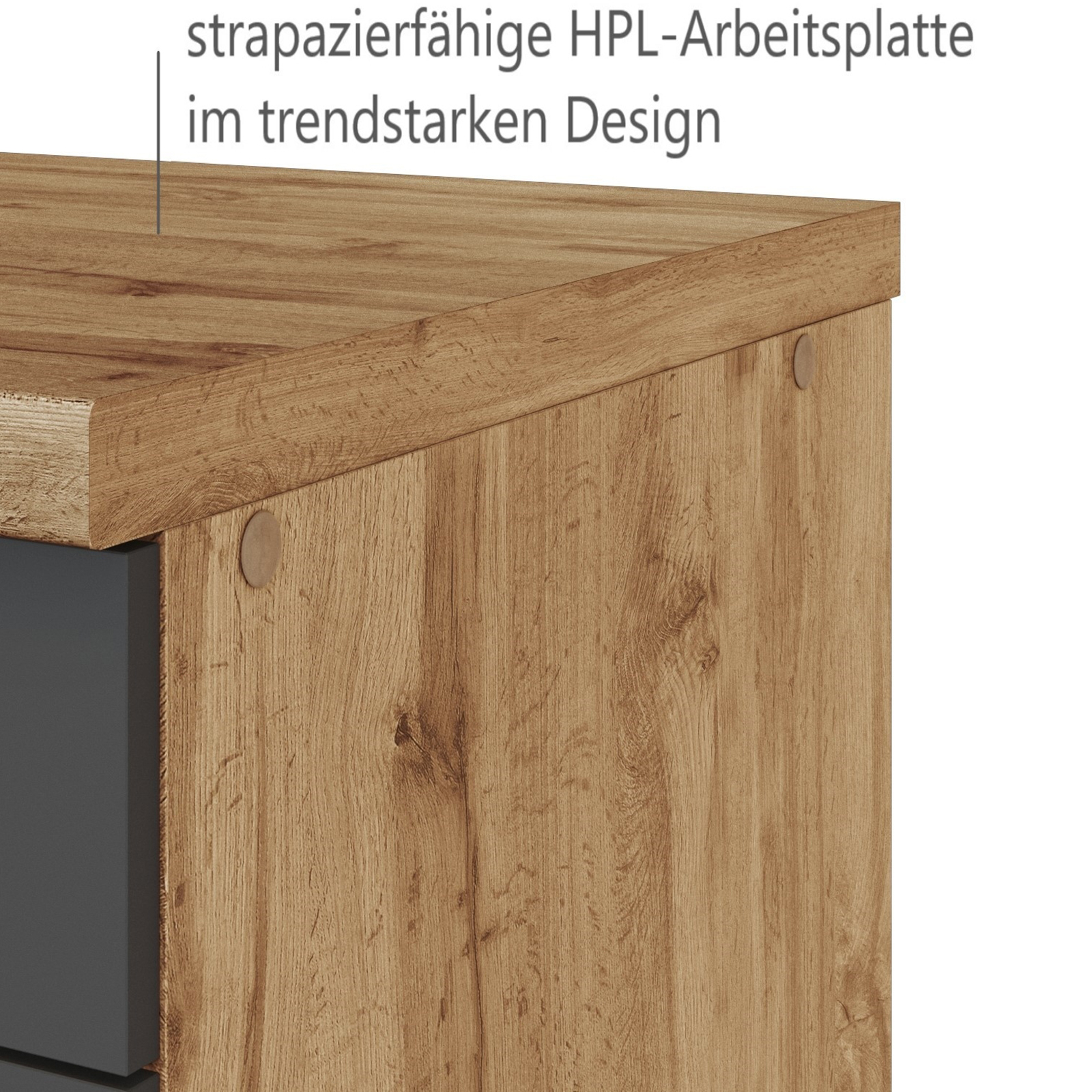 Anrichte FLORENZ - Wotaneiche-grau matt - 60 cm