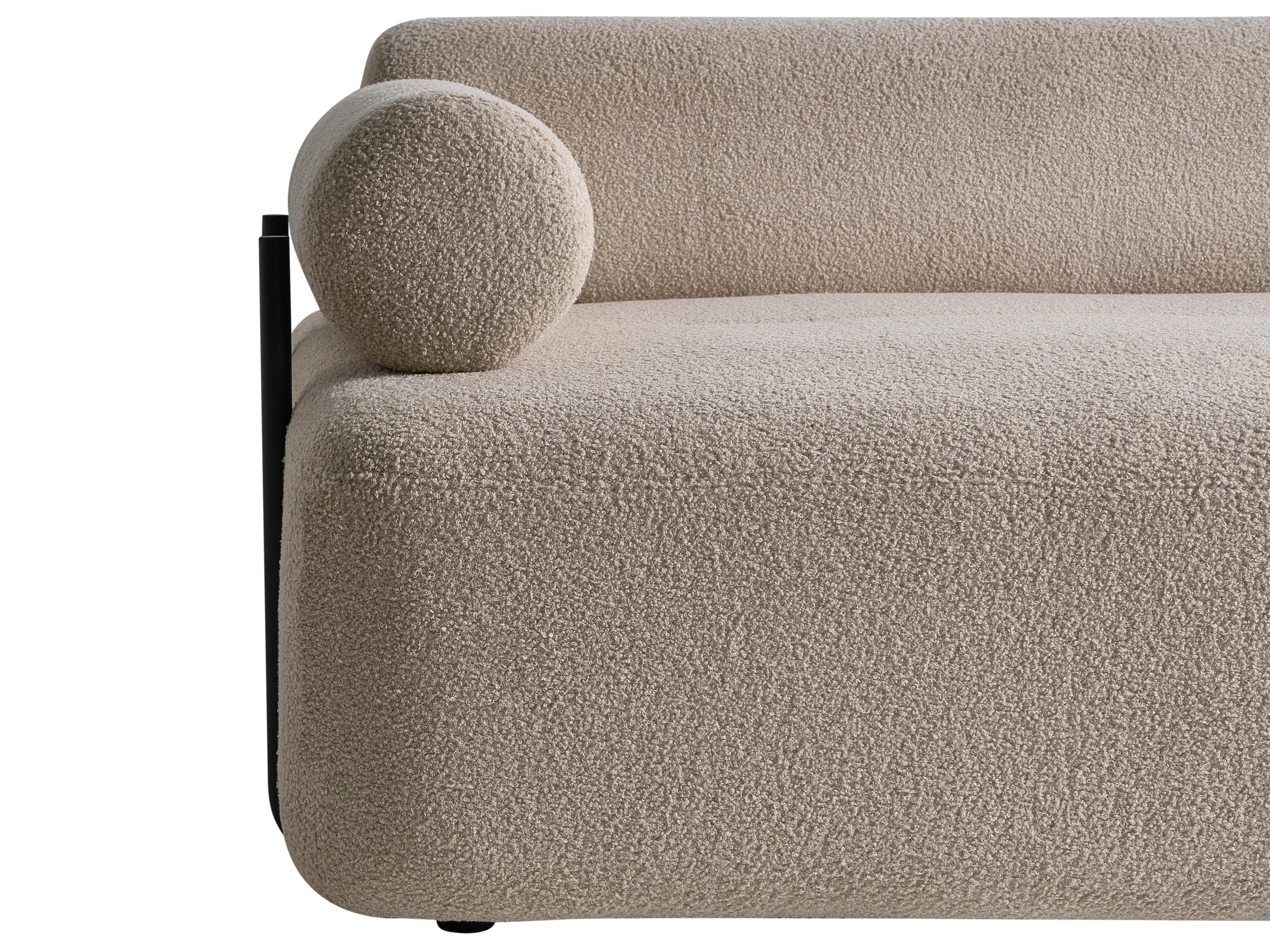 Bank 2-zits ELVA Bouclé Beige