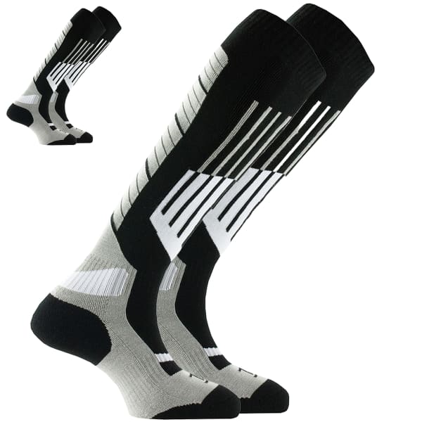 Chaussette de ski THYO MI BAS SKI ALL MOUNTAIN X2 BLACK/WHITE
