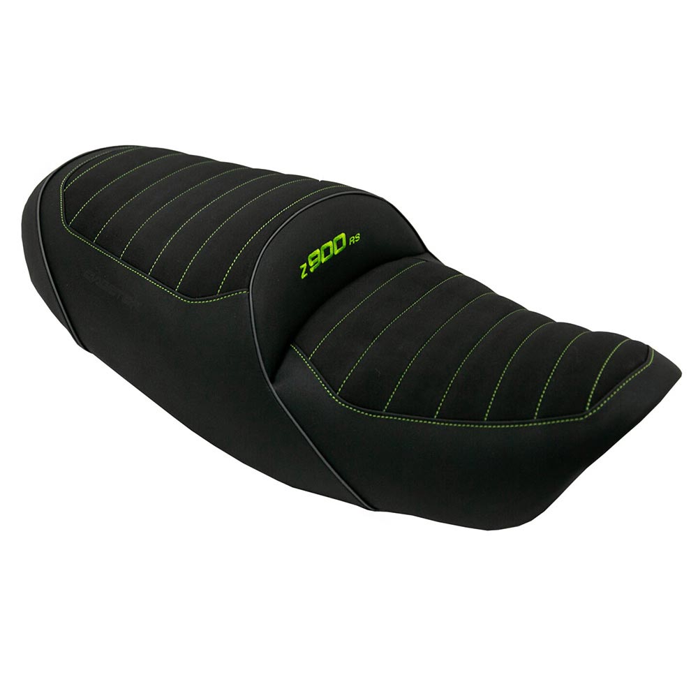 Bagster - Selle Ready Luxe Yamaha Z900 RS avec dosseret (2018-2020) Noir / Anthracite / Vert
