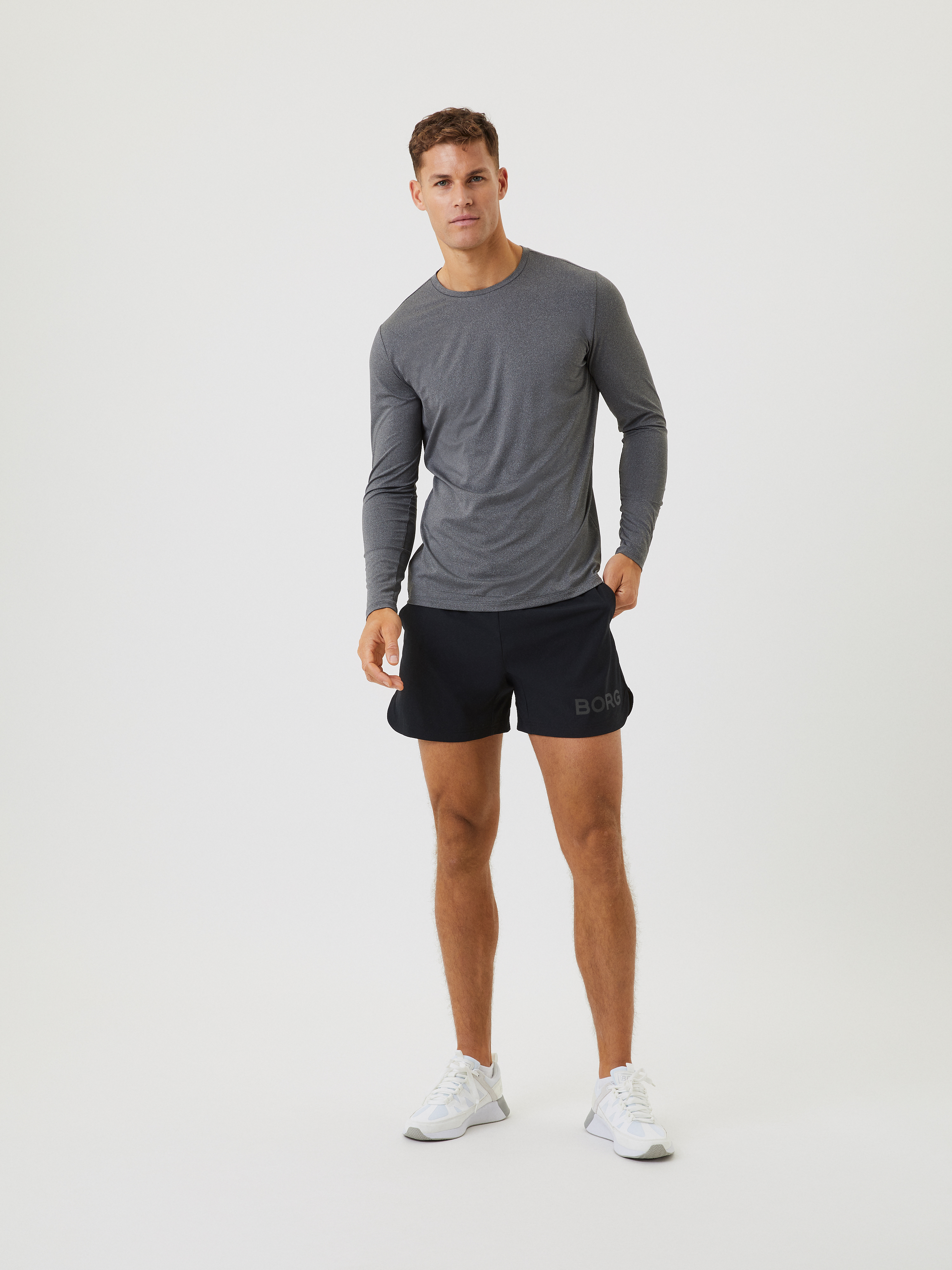 Borg Long Sleeve Herre GY029/Dark Grey Melange