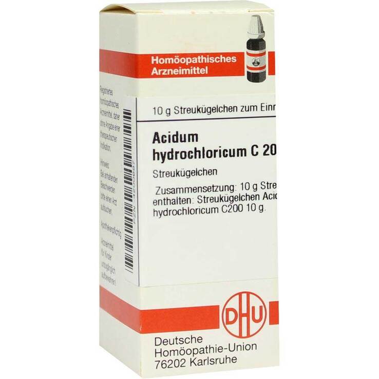 DHU Acidum hydrochloricum C 200, 10 g