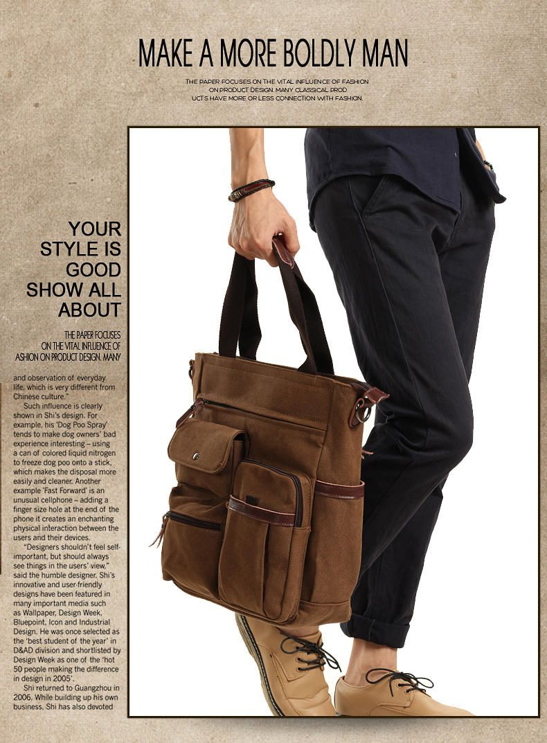 Moyyi - Tote Bag met meerdere zakken en riem