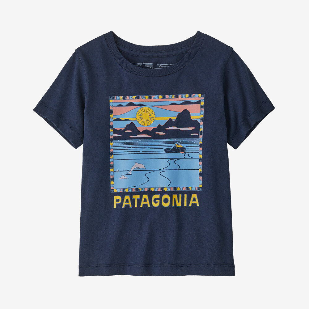 Baby-T-Shirt aus regenerativer, biozertifizierter Baumwolle mit Grafikprint