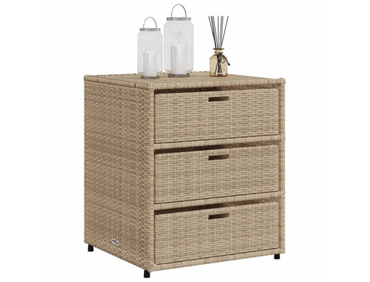 VIDAXL - Armoire de jardin Armoire de rangement de jardin beige 55x59x69 cm résine tres...