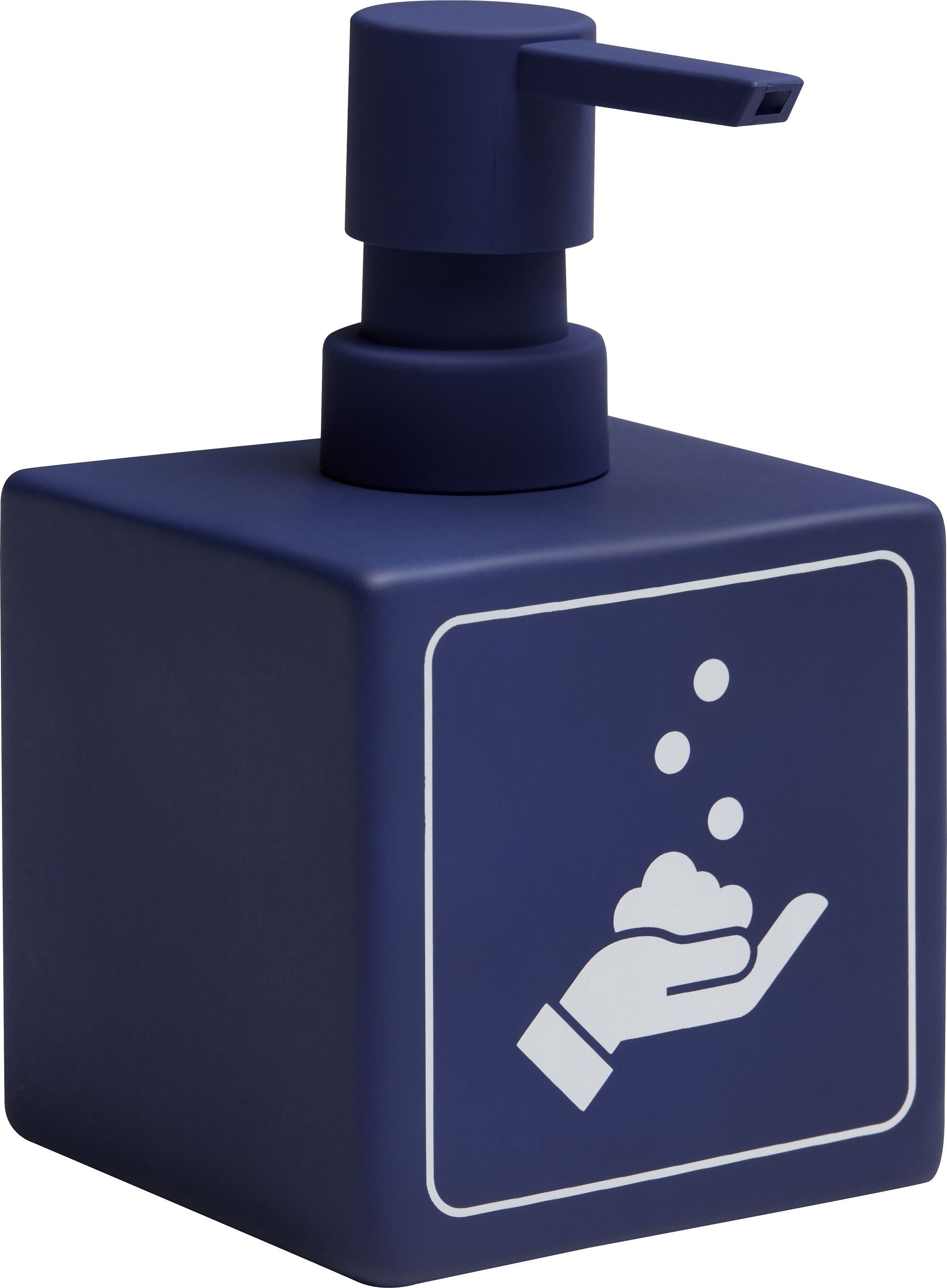PICTO Seifenspender - Blau / B: 8.0 cm x T: 8.0 cm x H: 13.3 cm