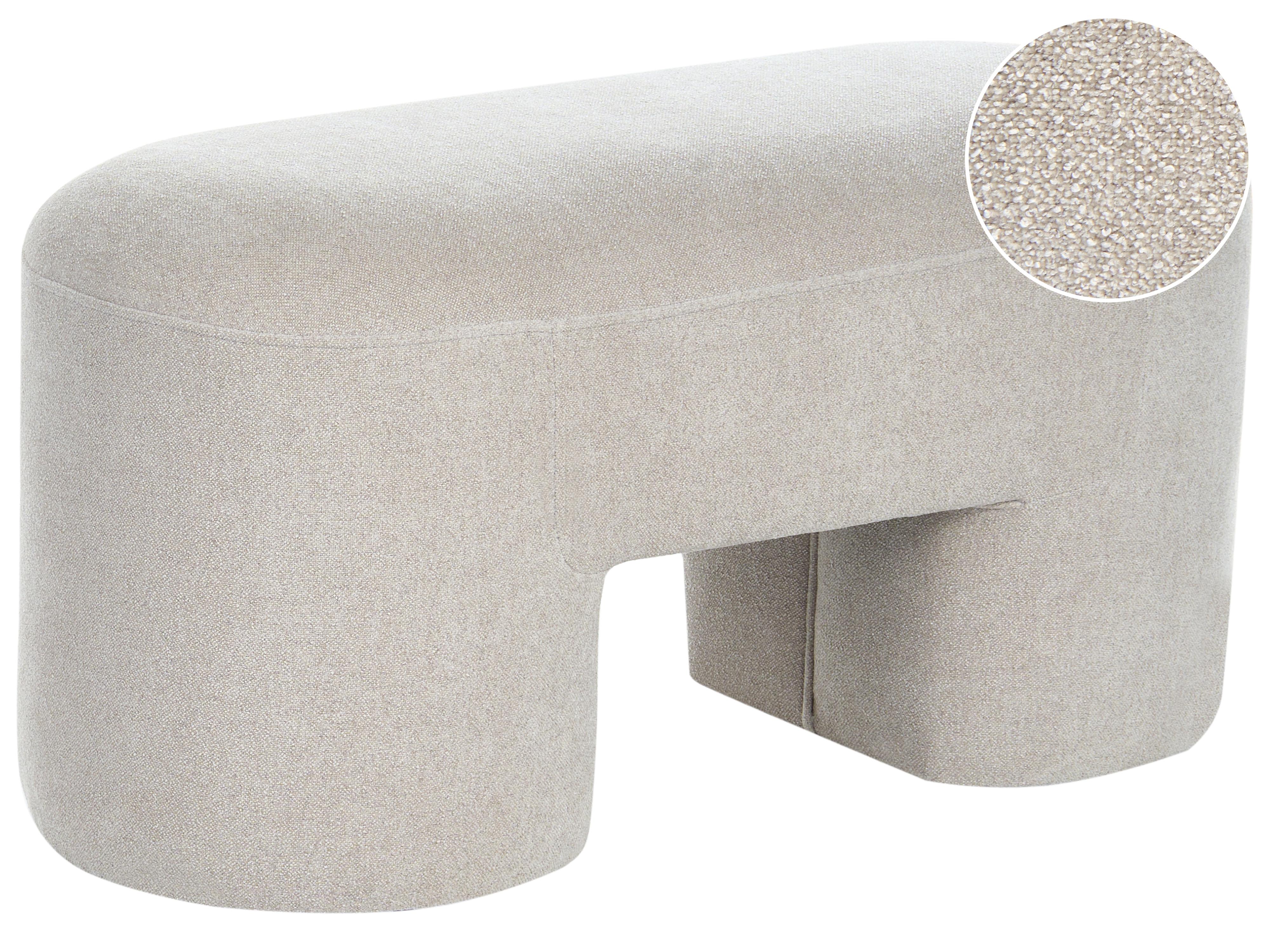 Bankje DECORAH Bouclé Lichtbeige