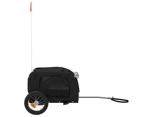 VIDAXL - Remorque de vélo pour chien noir tissu oxford et fer