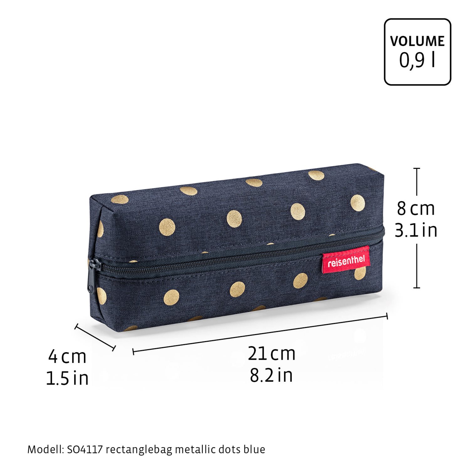 Reisenthel Beautycase Giftset metallic dots blue