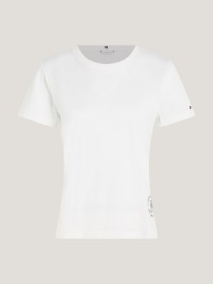 Camiseta de gola redonda com logo