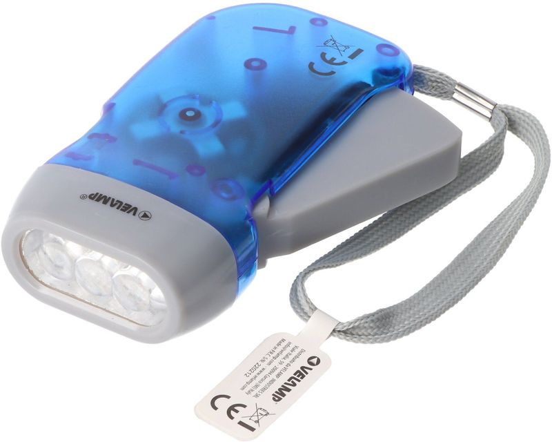 Dynamo-zaklamp - Met 3 LEDs - Werkt zonder Batterij - Perfect voor Kamperen en Outdoor Activiteiten