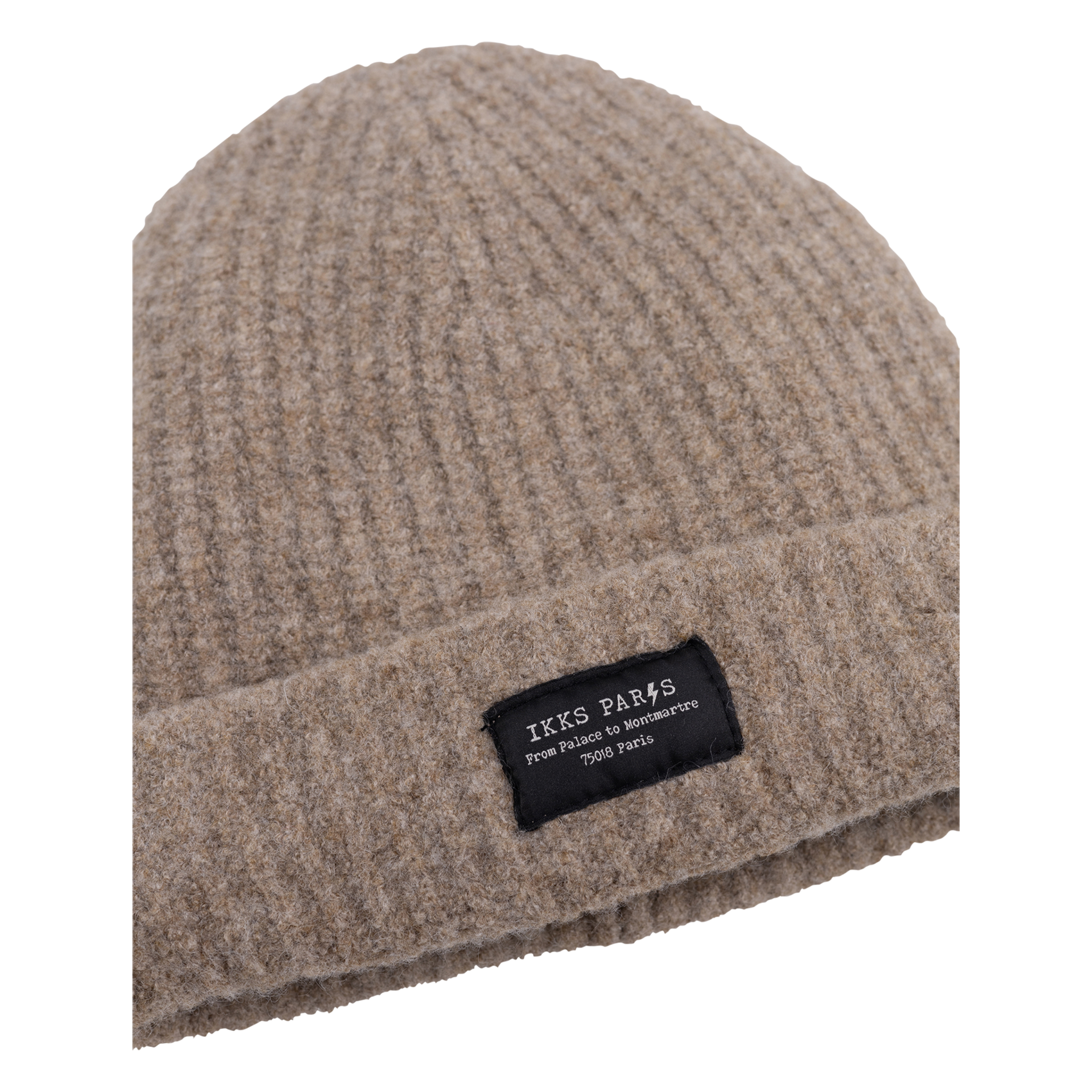 Bonnet en maille côtelée | Marron
