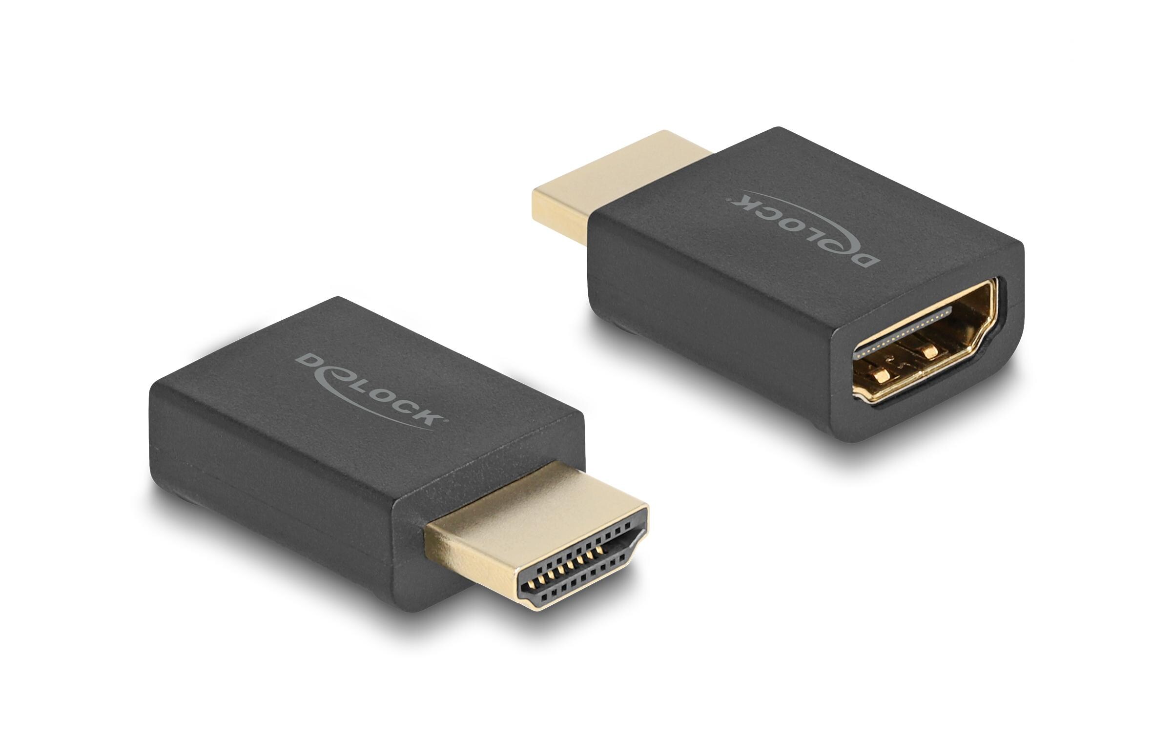 Adapter HDMI - HDMI, 8K 60HzDelock High Speed HDMI with Ethernet Adapter Stecker zu Buchse 8K 60 Hz schwarz