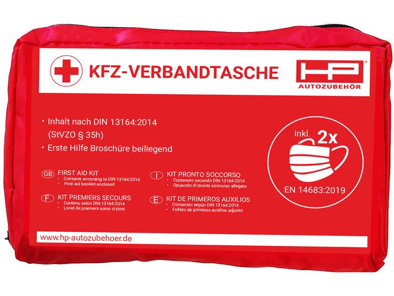 HP Autozubehör Verbandtasche KFZ Rot Erste-Hilfe-Set fürs Auto