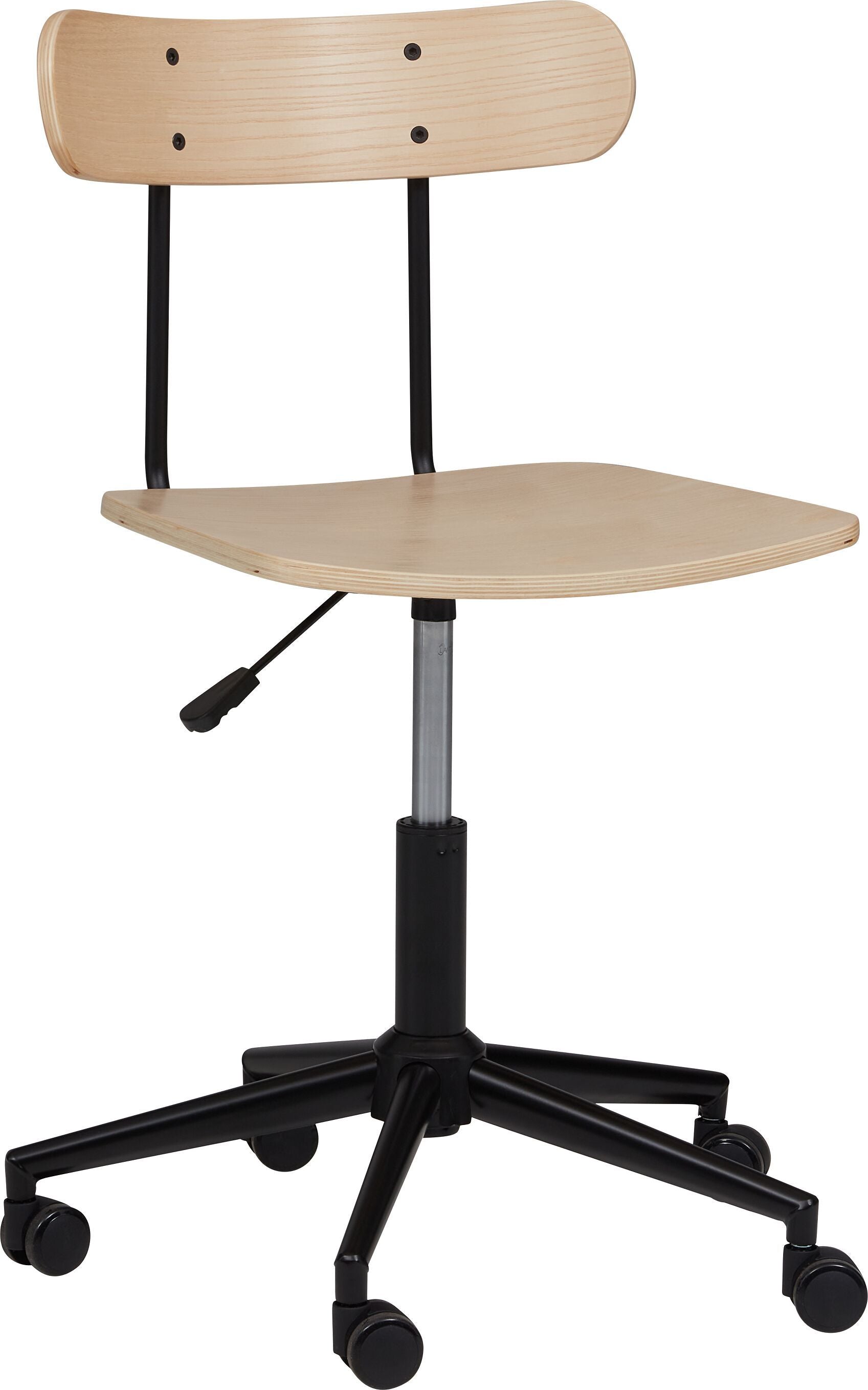 OSCAR Bürostuhl 57x50x76-88cm - Esche furniert / B: 57.0 cm x T: 50.0 cm x H: 76.0 cm