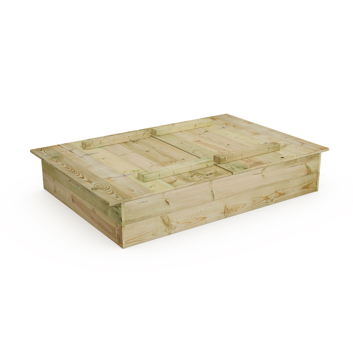 WICKEY Flippey Zandbak 110x165cm Tuin Kinderzandbak Speeltuin met Bank en Scharnierend Deksel