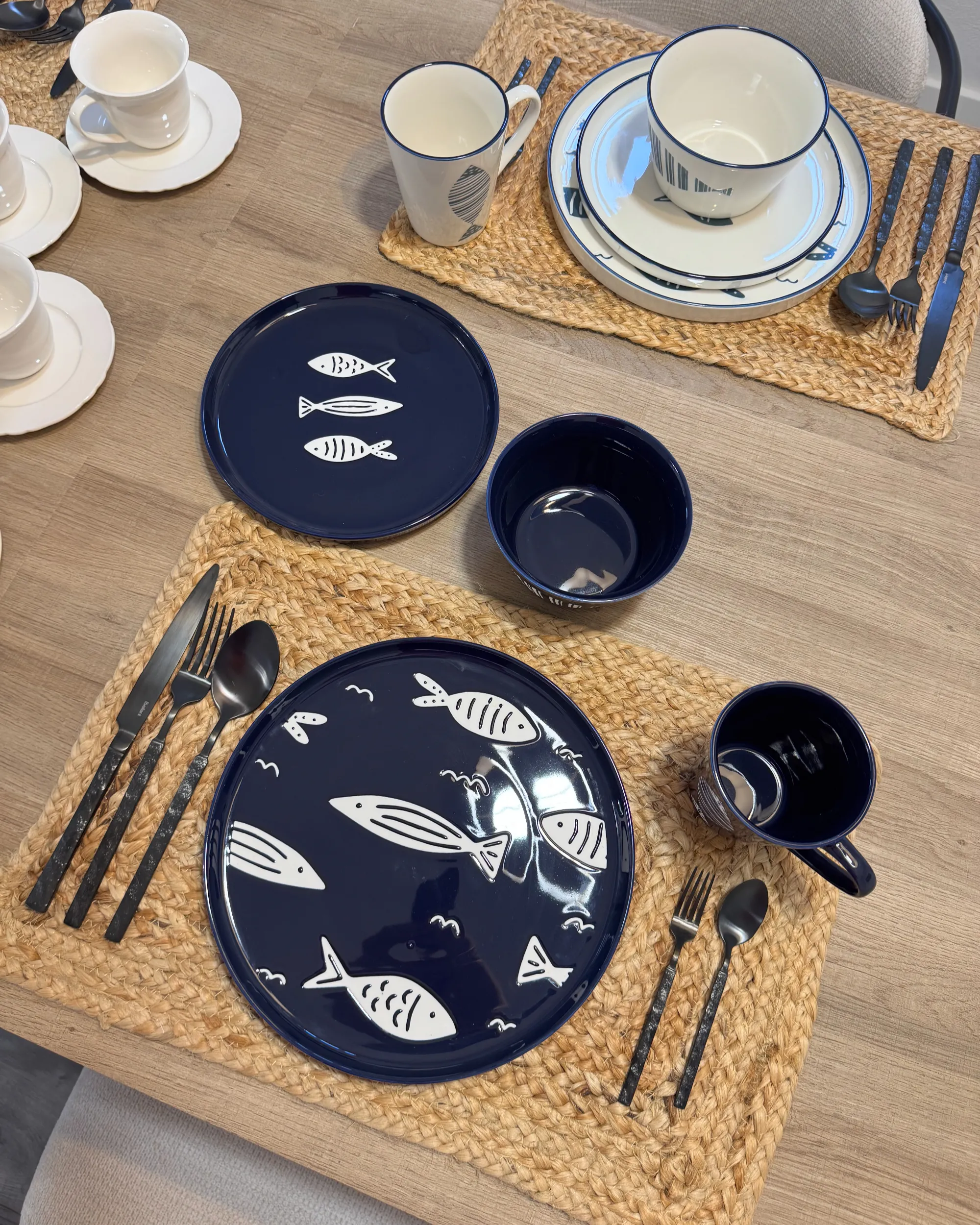 16-delige serviesset TAMARIND Porselein Wit/blauw