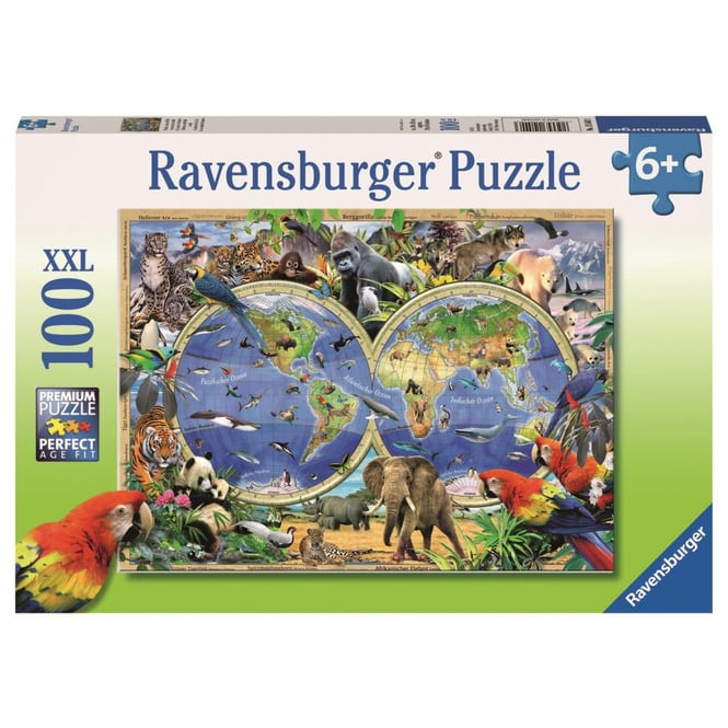 Puzzle - Tierisch um die Welt - 100 XXL Teile