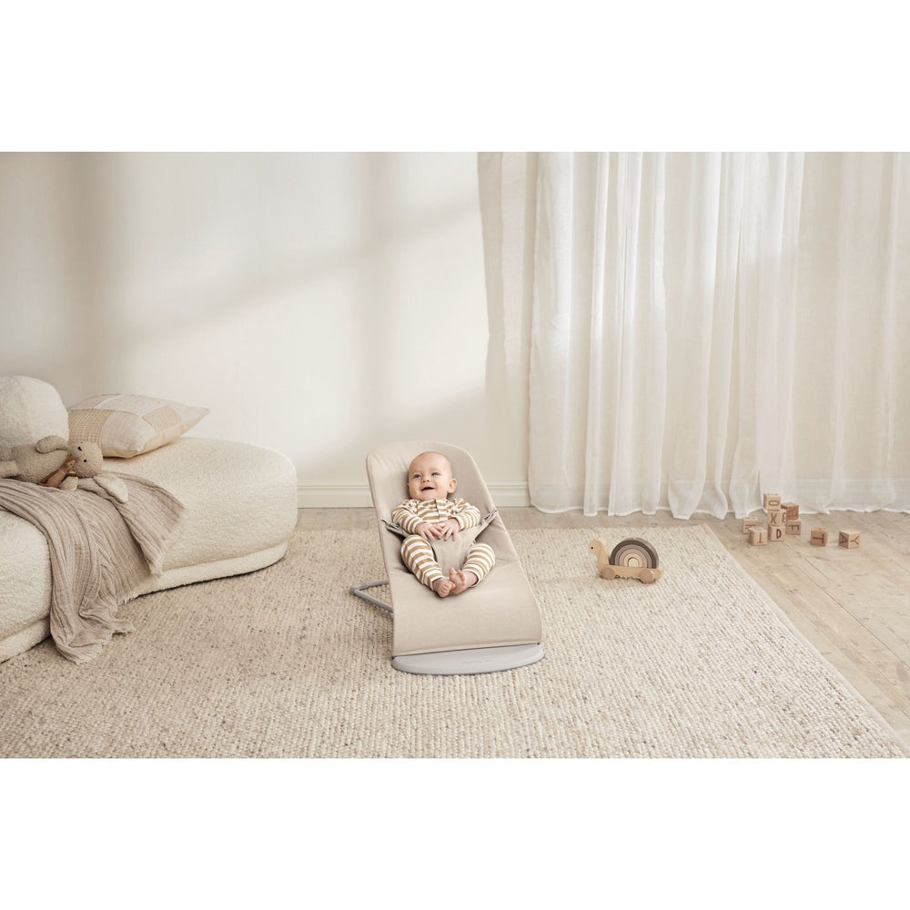 Køb BabyBjörn Light Beige Skråstol Bliss - Vævet Mélange