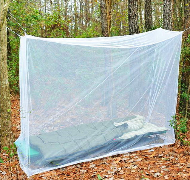 (220x200x250cm) Rechteckiges Reise Moskito Netz Mücken Insektenschutz mit 4 Öffnungen - Weiss