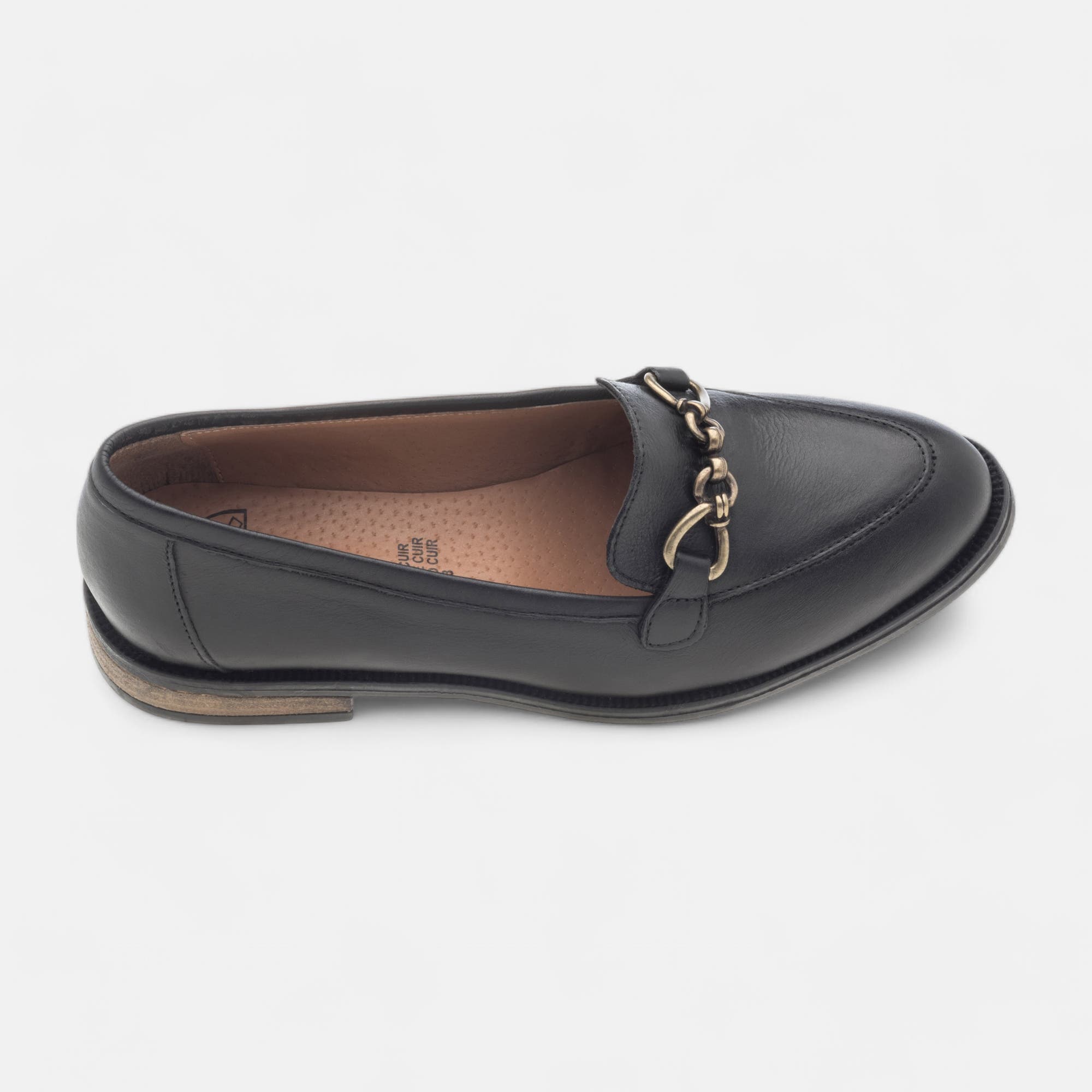 Mocassins Femme en cuir noir