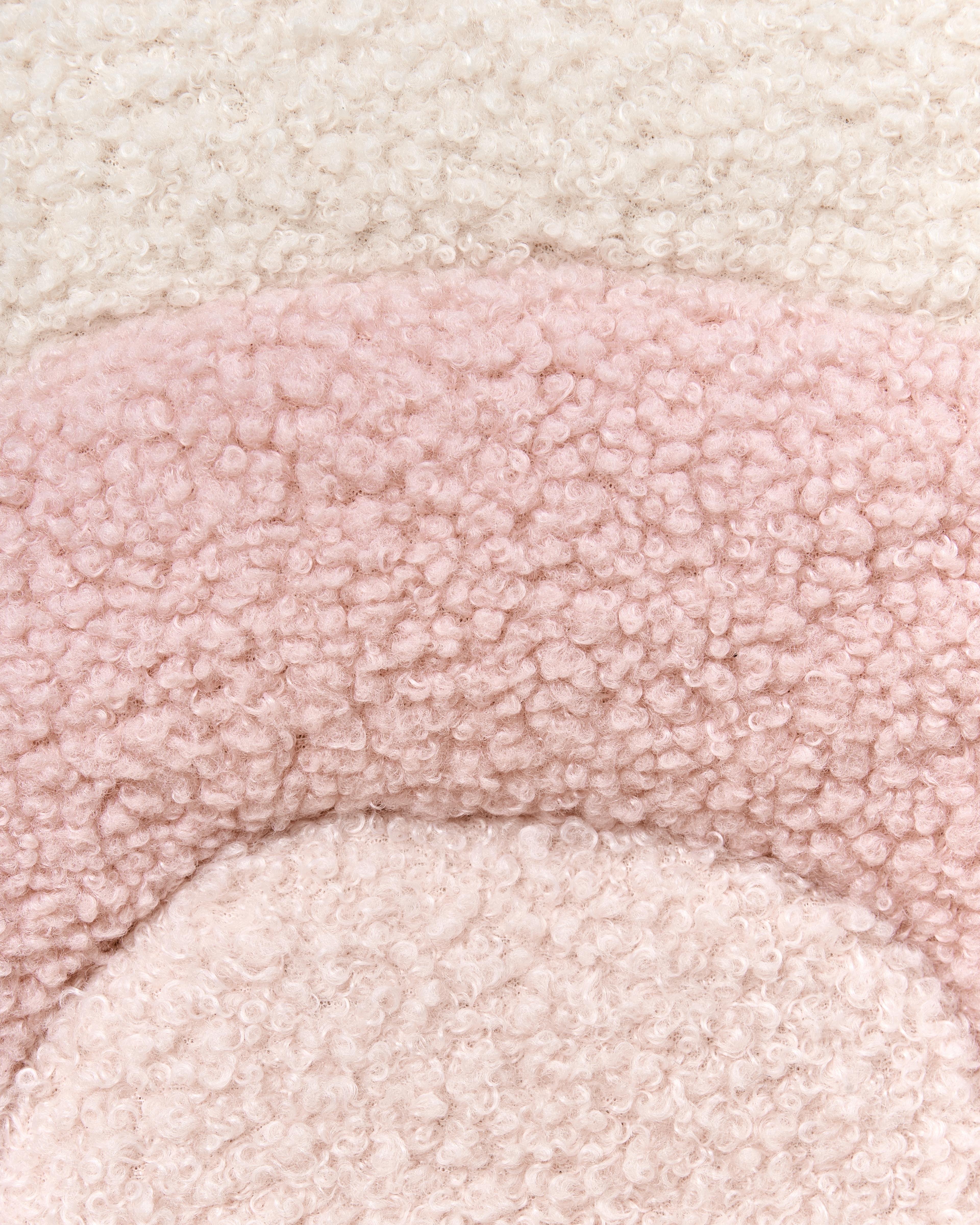 Kinderfauteuil Regenboog OMBO Bouclé Pastelroze