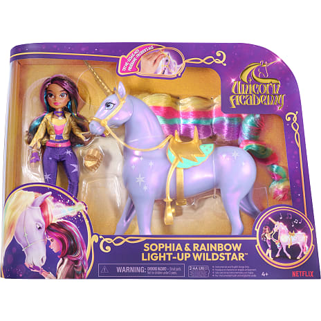 Unicorn academy Sophia & Wildstar dukke og enhjørning