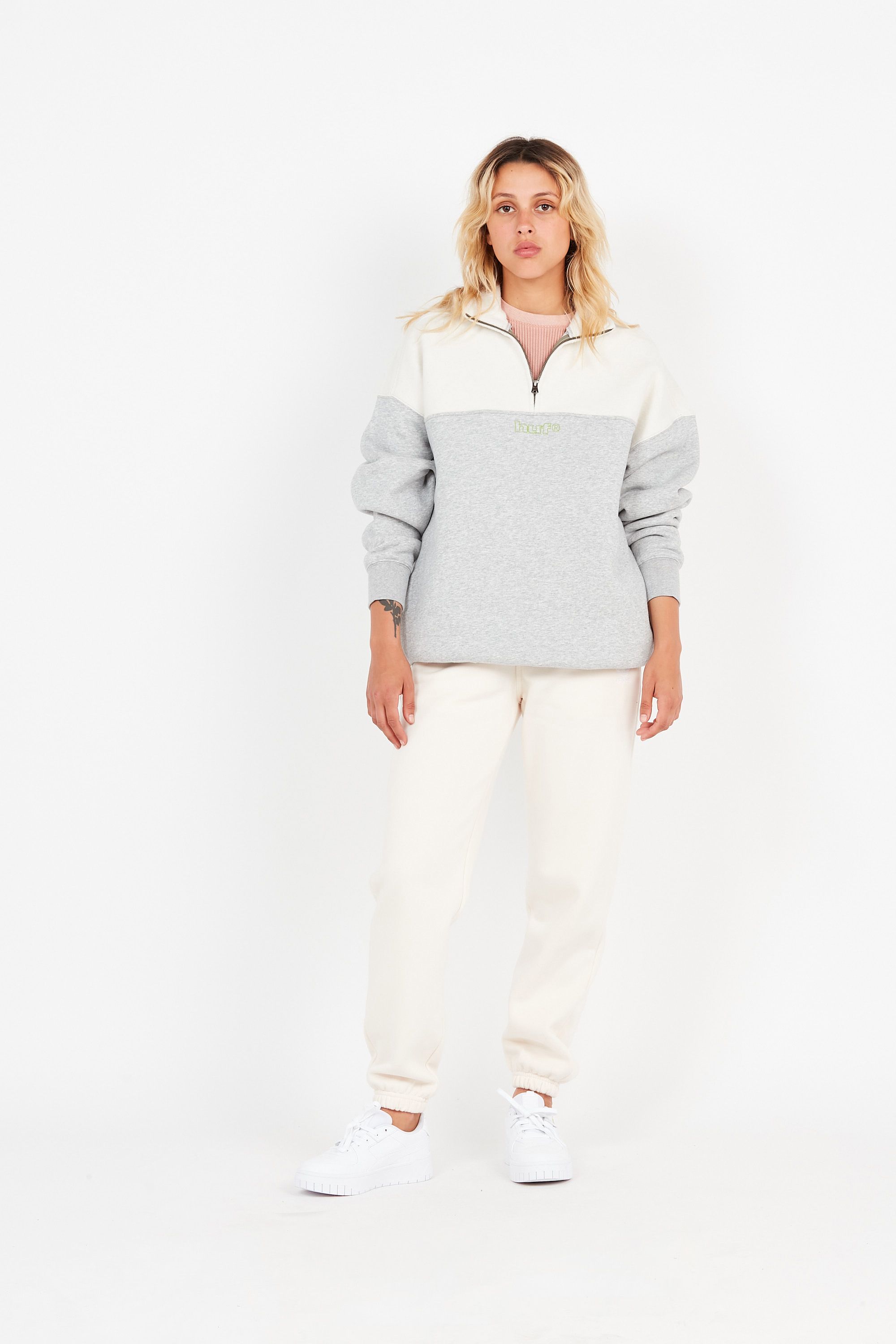 HUF Sweat WO 1-4 ZIP Gris