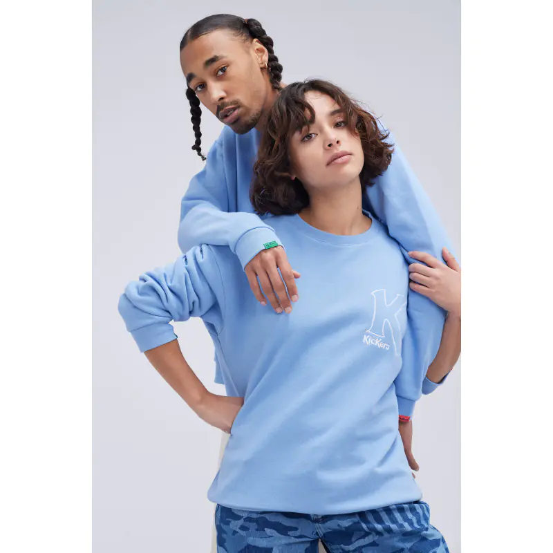 ORGANIC BIG K SWEATER BLEU CLAIR SWEAT Coton No Gender