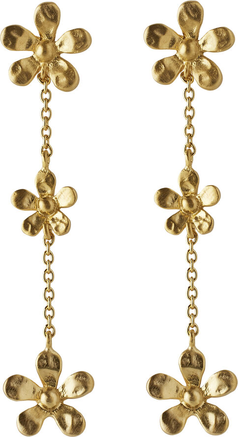 Pernille Corydon Jewellery Wild Poppy Earrings length 48 mm