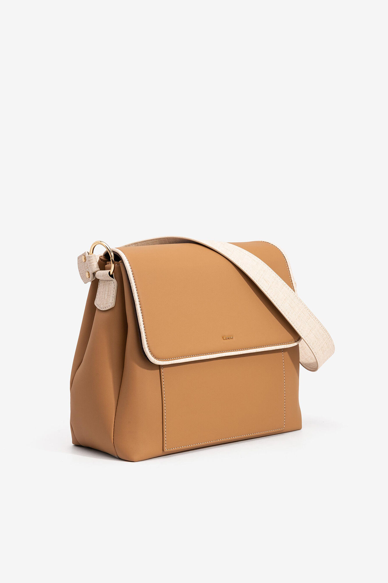 Bolsa de ombro combinada - Marrom escuro