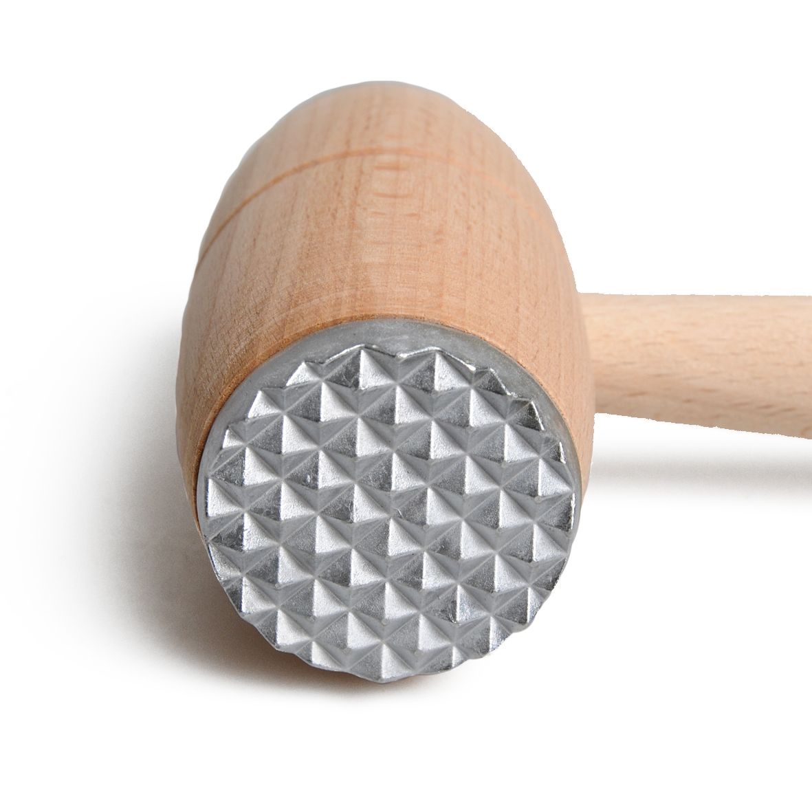 Vleeshamer, beukenhout met aluminum