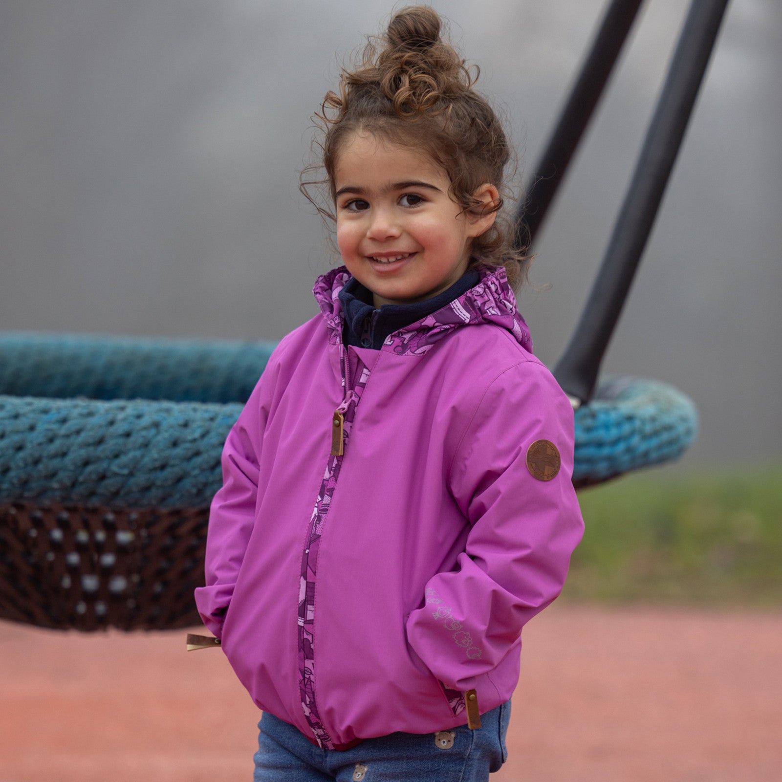Kinder Malin Regenjacke radiant orchid