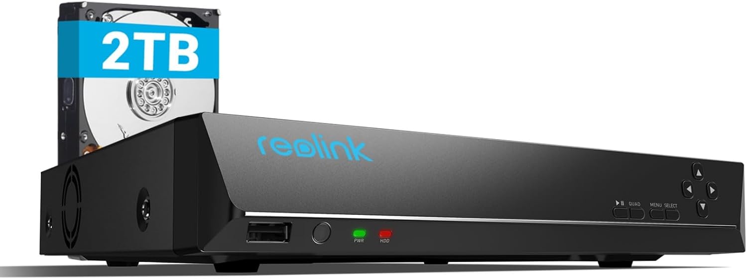 Reolink 4K PoE NVR 8 Canaux Caméra de Sécurité à Domicile