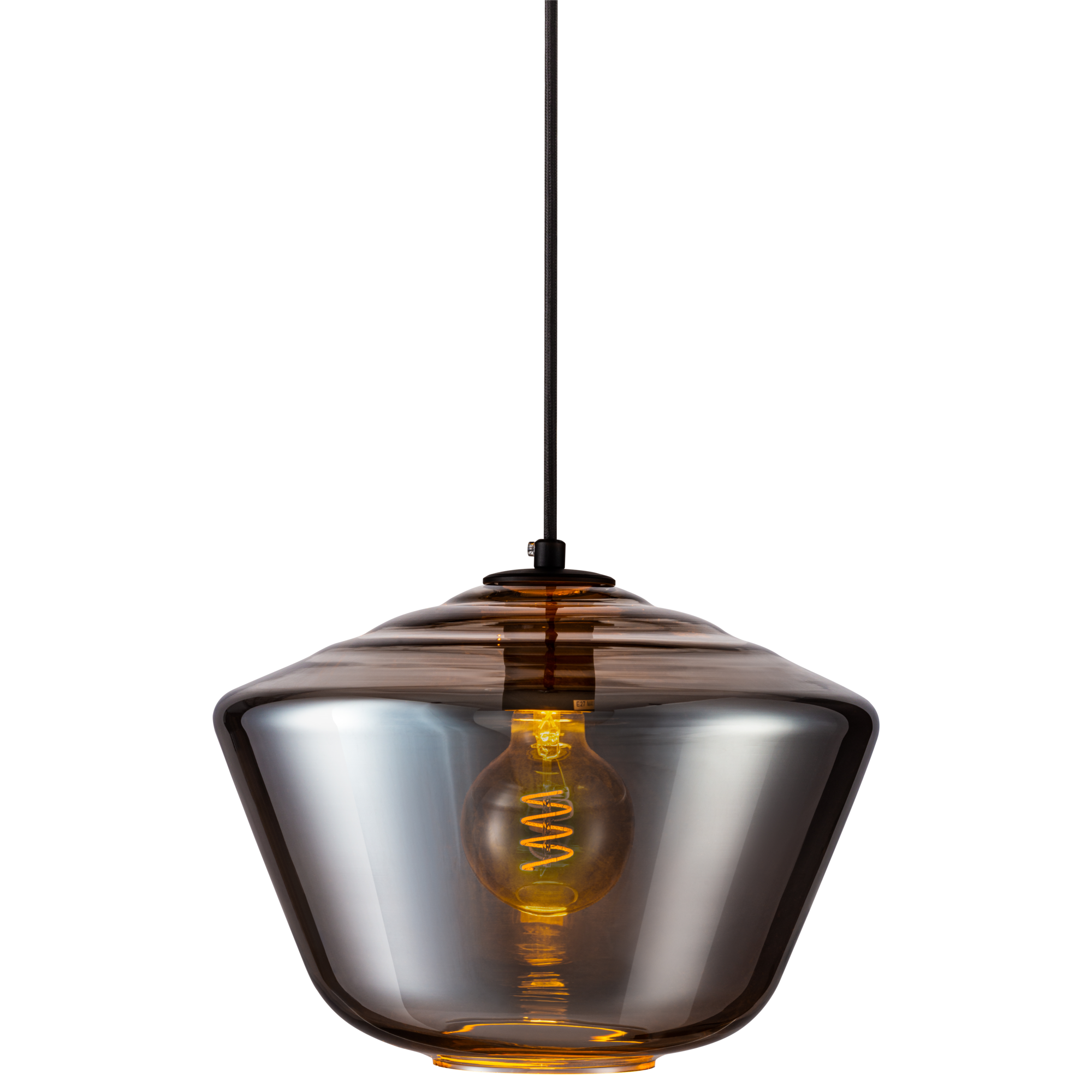 Hanglamp Carlton + pendel zwart