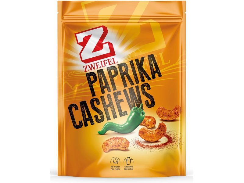 Zweifel Beutel Cashews Paprika 115 g Cashewkerne, geröstet und gewürzt