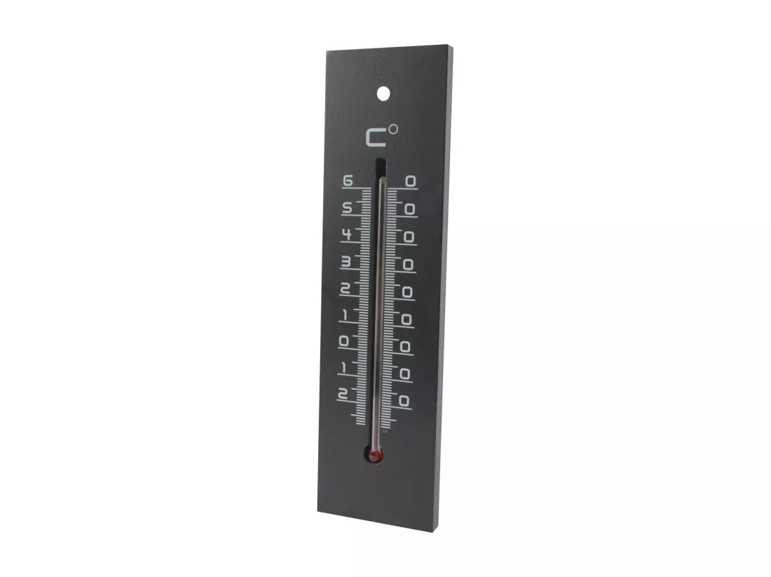 Thermomètre en médium contemporain Noir - 22 cm