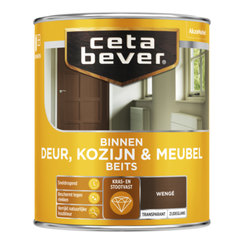 CetaBever Deur, Kozijn & Meubelbeits zijdeglans transparant wengé 750 ml