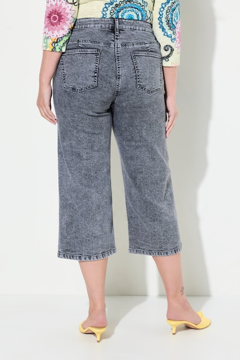 Jeans-Culotte, Wide Legs, 5-Pocket, Moon Wash
