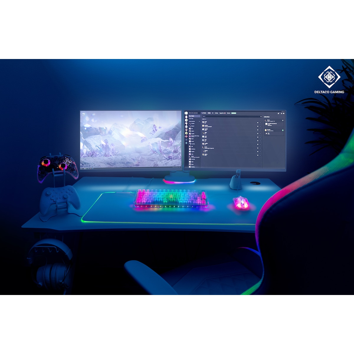 Deltaco DK460 gamingtastatur (gjennomsiktig)