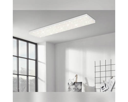 Dimbaar LED-paneel 24W 2400 lm CCT 3000-6500 K 100x25 cm wit + sterrenhemel + afstandsbediening