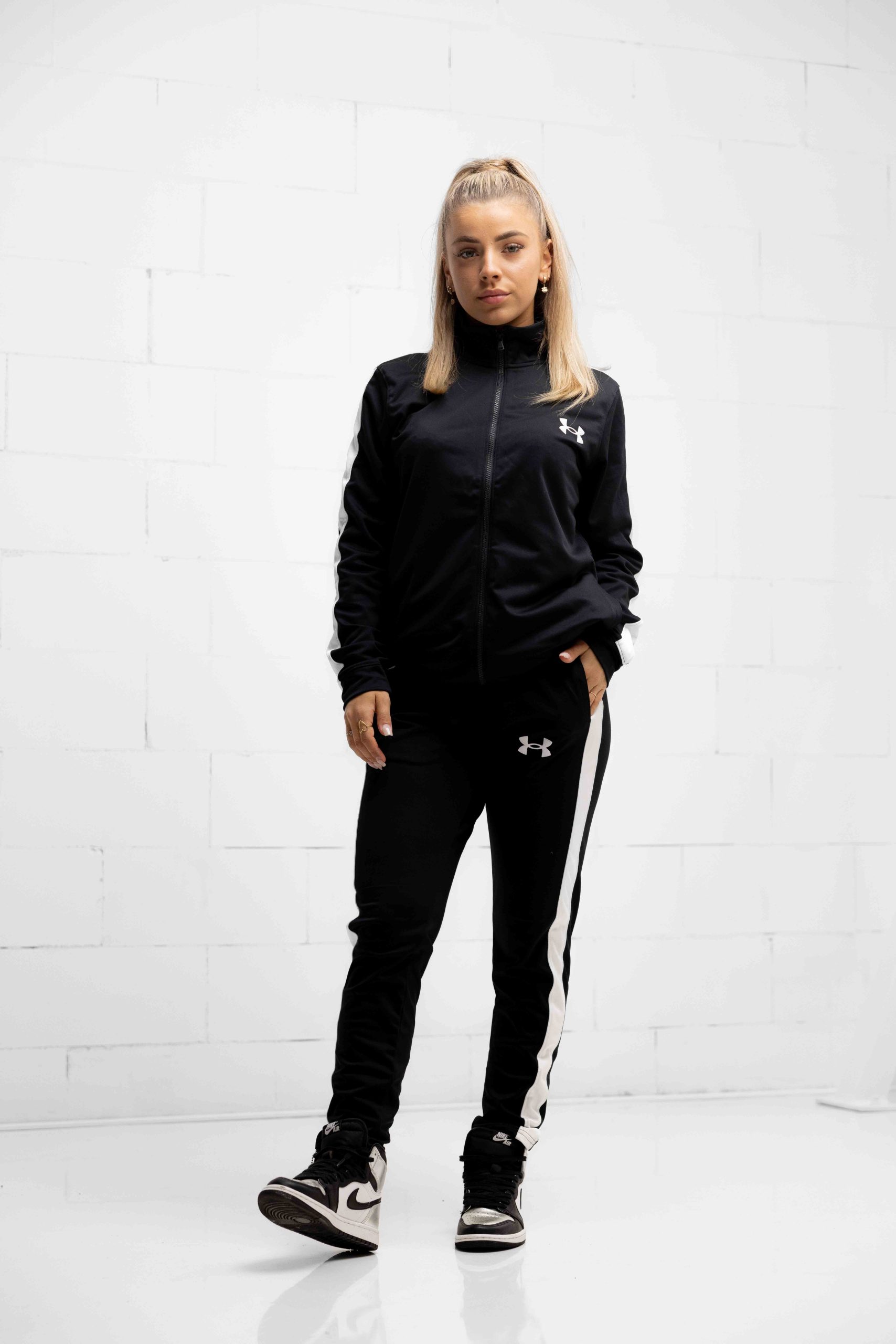 Under Armour Rival Knit Trainingspak Dames Zwart