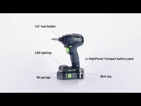 Parafusadeira de impacto sem escova FESTOOL 18V TID, cor básica, modelo 576481