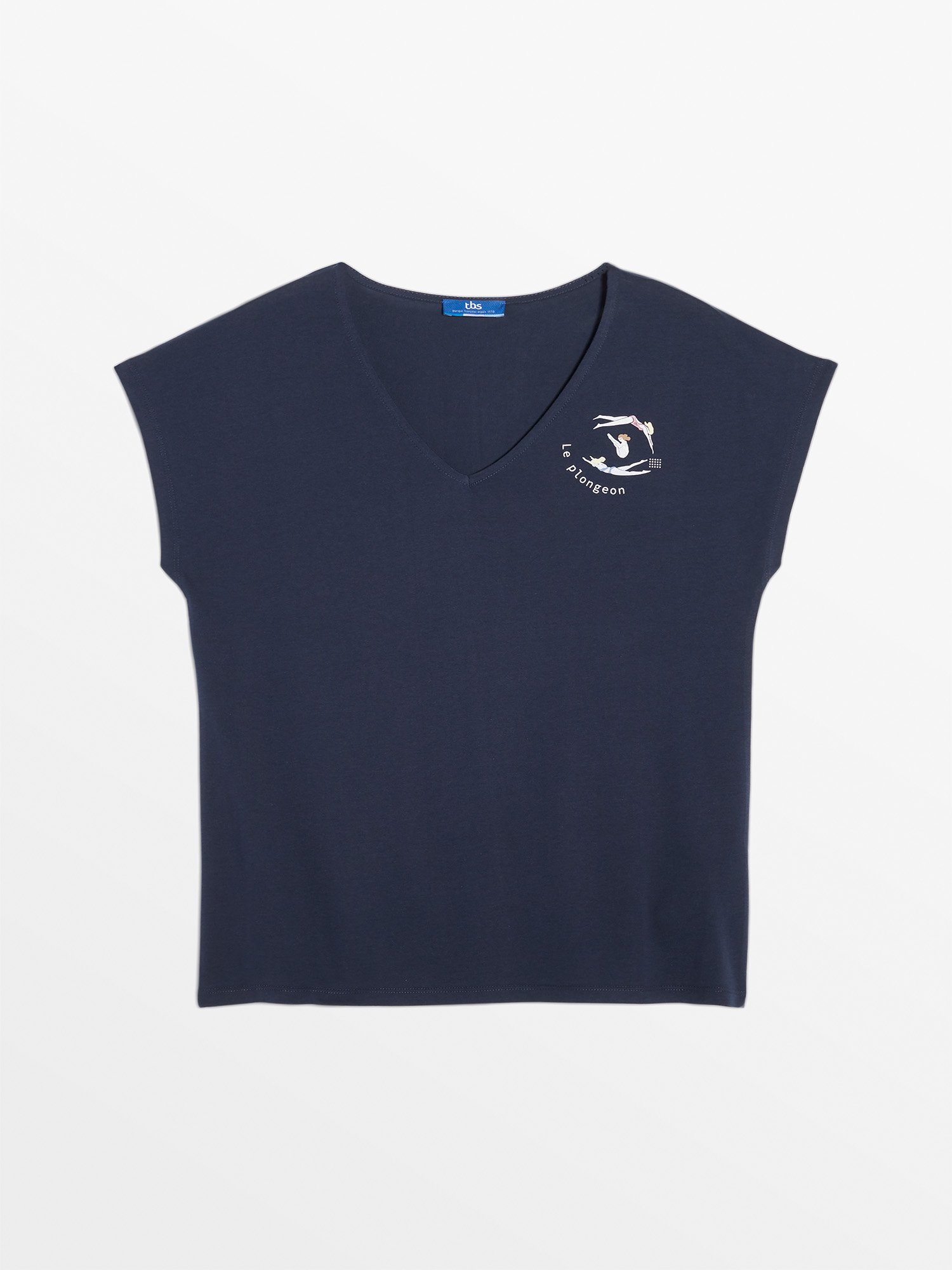 Tee Shirt Femme Manches Courtes Marine