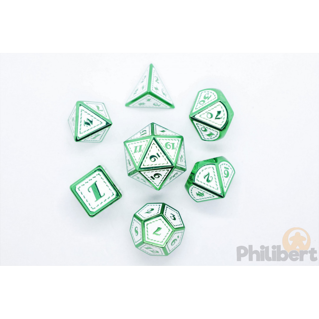 Set de 7 Dés JDR métalliques - Saint Patrick